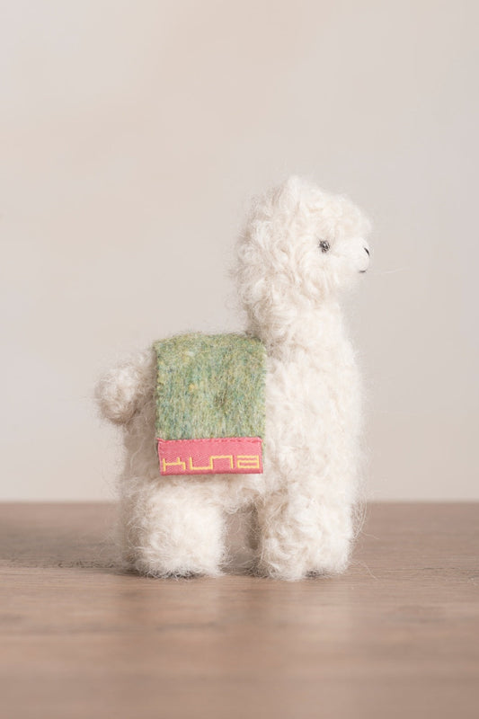 Peluche Qoni Mediana en Baby Alpaga Couleur Ecru