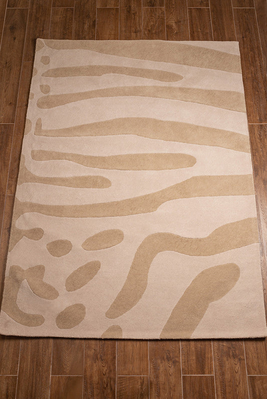 Tapis Animal Print en Alpaga Couleur Beige
