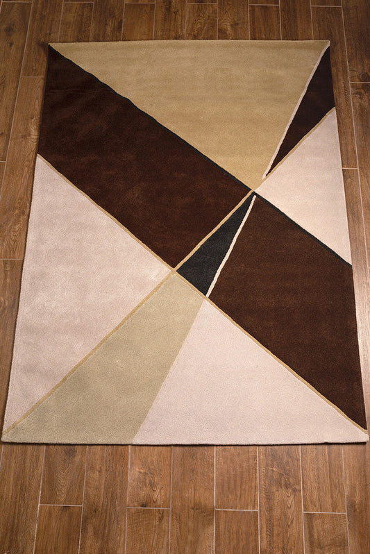 Tapis Geométrica en Alpaga Couleur Camel