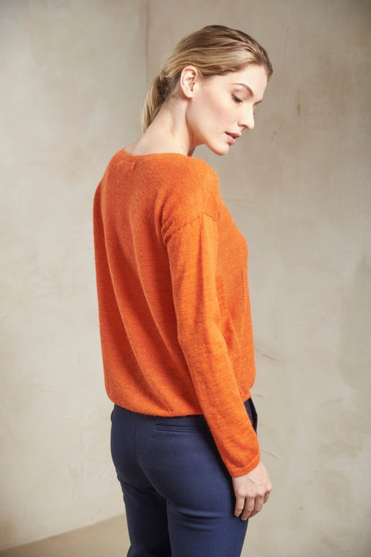Pull Patsy en Baby Alpaga Couleur Arancio
