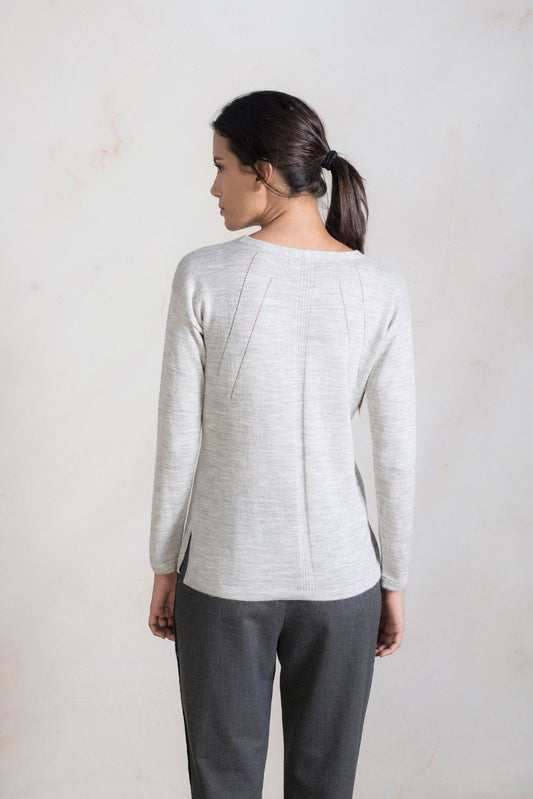 Pull Regina en Baby Alpaga Couleur Grey Flannel