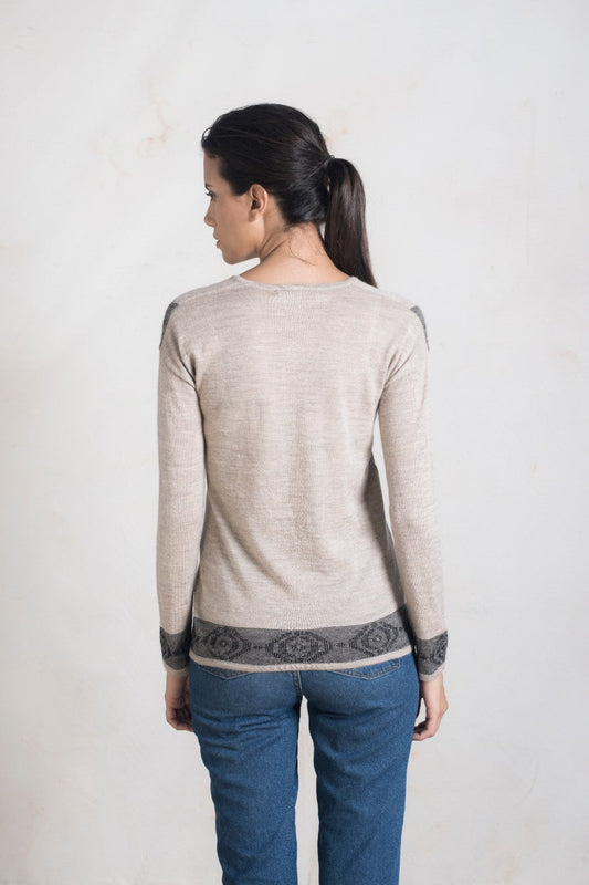 Pull Read en Baby Alpaga Couleur Fawn