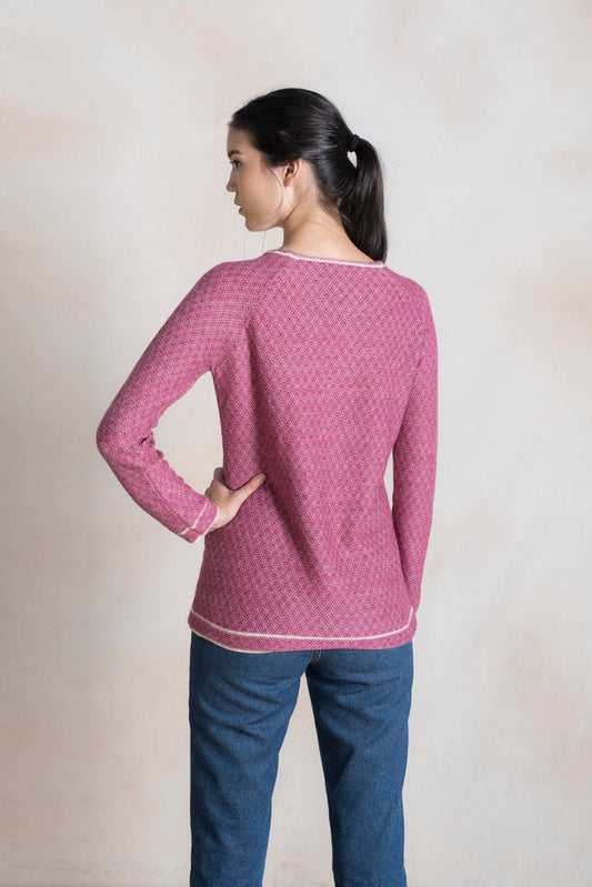 Pull Regula en Baby Alpaga Couleur Dahlia