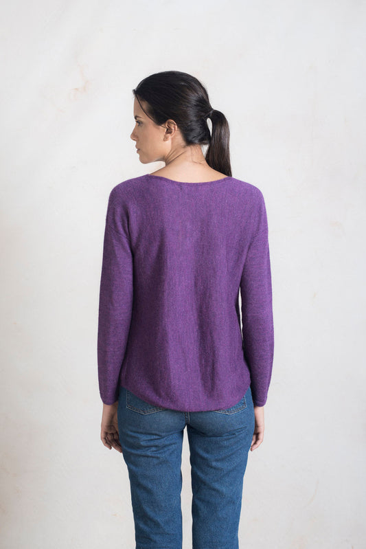 Pull Roselina en Baby Alpaga Couleur Petunia