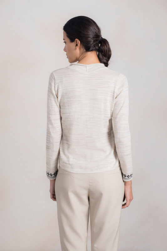 Pull Raw en Baby Alpaga Couleur Straw