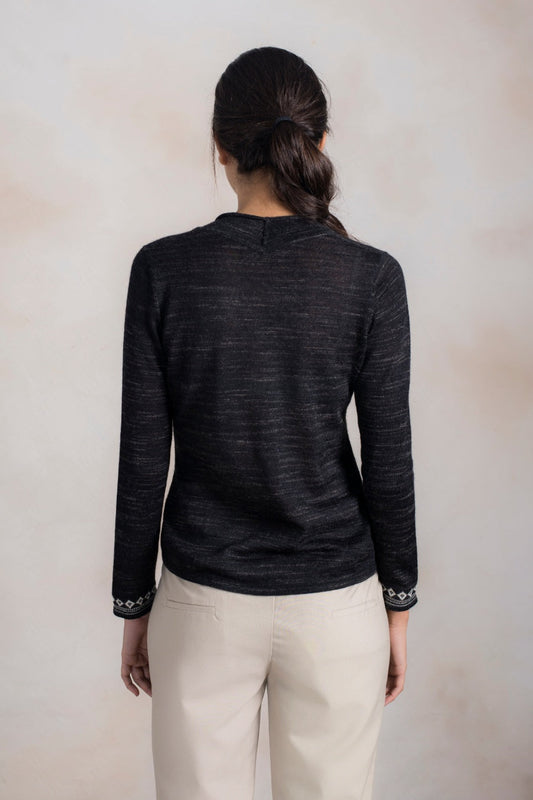 Pull Raw en Baby Alpaga Couleur Meteorite