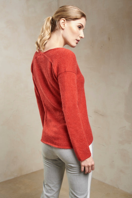 Pull Silencio en Baby Alpaga Couleur Cyclamen