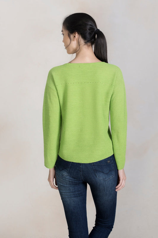 Pull Rasta en Baby Alpaga Couleur Selva