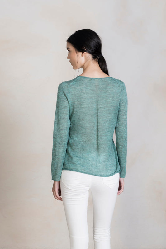 Pull Rennes en Baby Alpaga Couleur Deep Sea