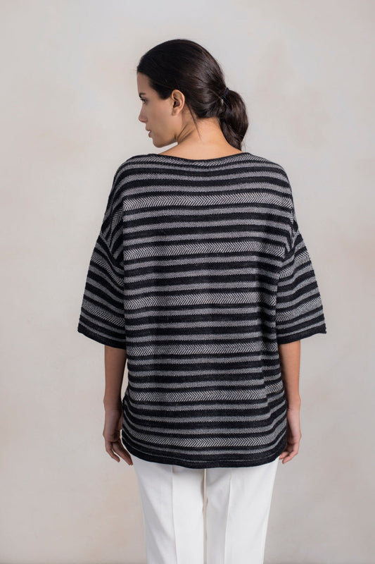 Pull Ritzy en Baby Alpaga Couleur Meteorite