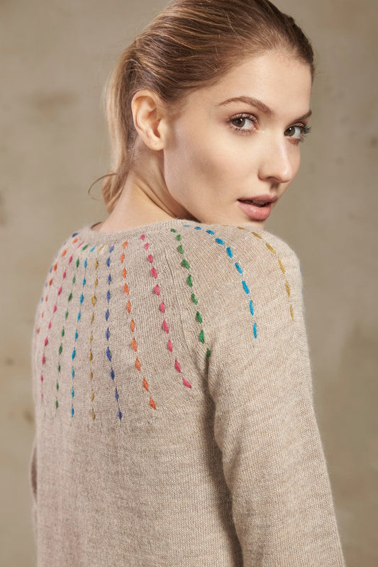Pull Suncco en Baby Alpaga Couleur Sabbia