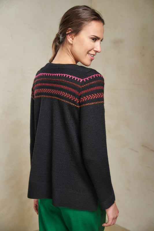 Pull Sallali en Baby Alpaga Couleur Black
