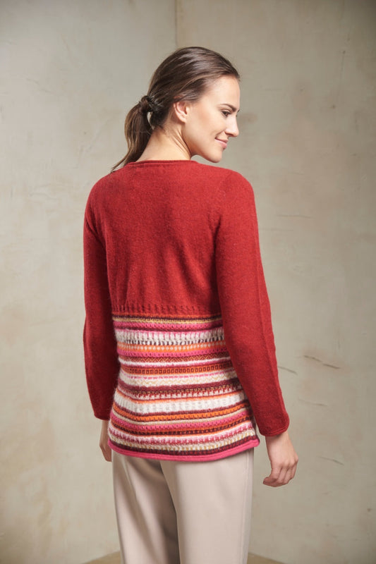Pull Sacalla en Baby Alpaga Couleur Rubi