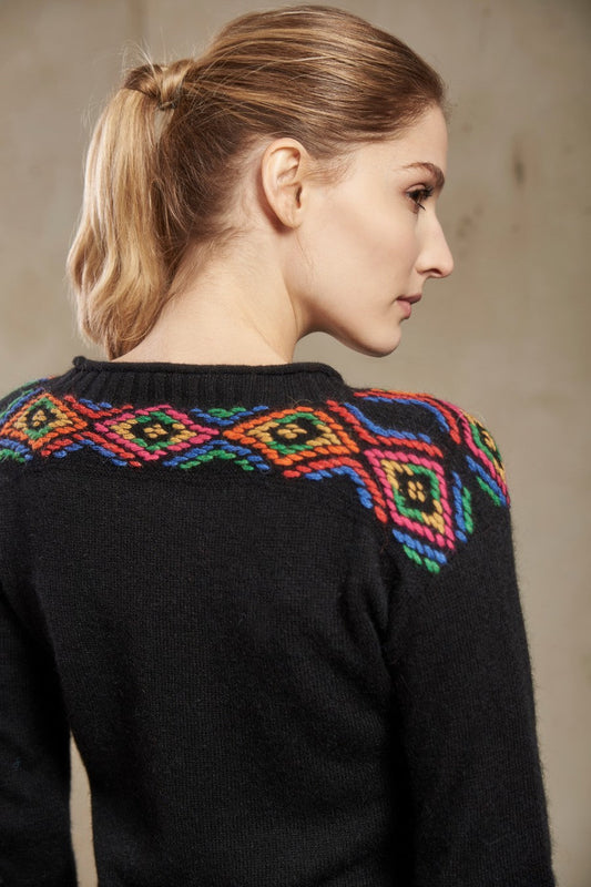 Pull Sabandia en Baby Alpaga Couleur Black