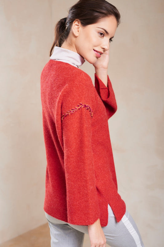 Pull Sofia en Baby Alpaga Couleur Cyclamen
