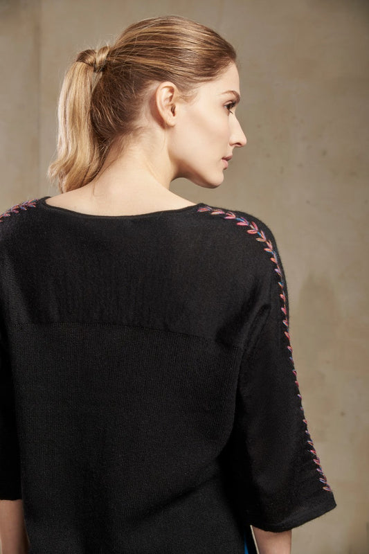 Pull Salome en Baby Alpaga Couleur Black