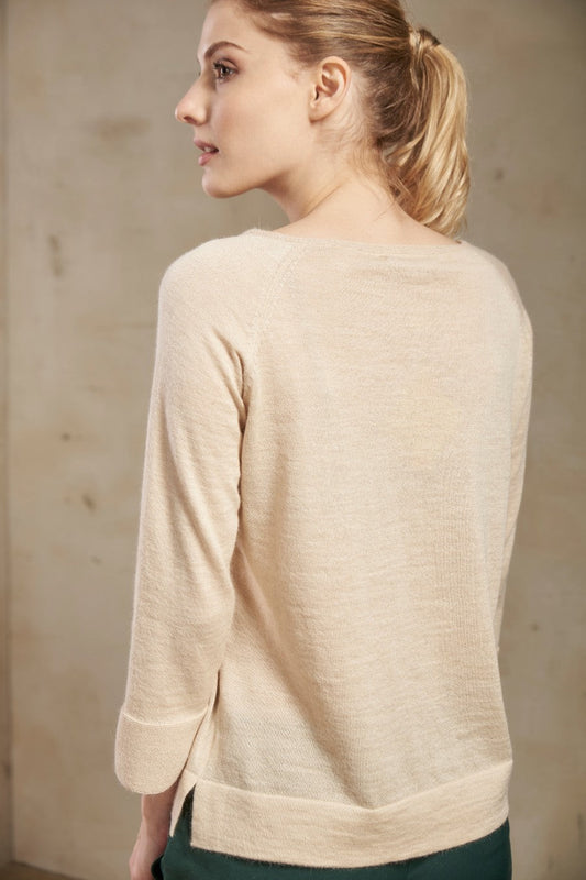 Pull Silvia en Baby Alpaga Couleur Doeskin