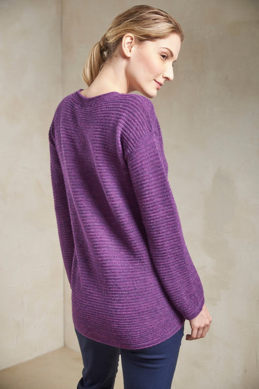 Pull Sybil en Baby Alpaga Couleur Petunia