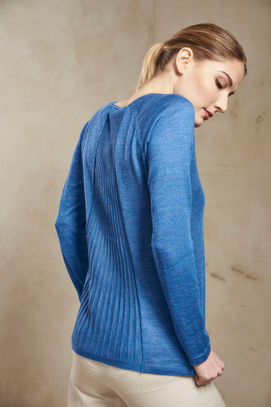 Pull Sosie en Baby Alpaga Couleur Ocean