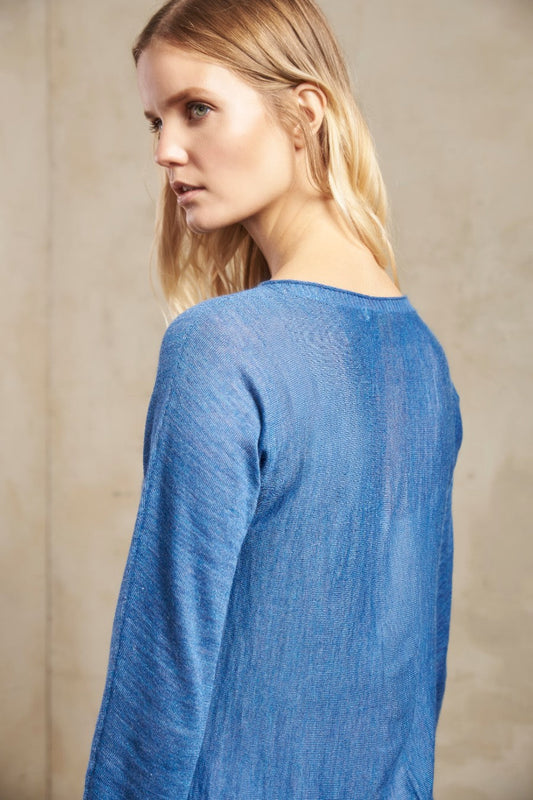 Pull Solange en Baby Alpaga Couleur Ocean