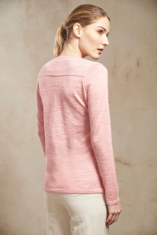 Pull Secoya en Baby Alpaga Couleur Petal