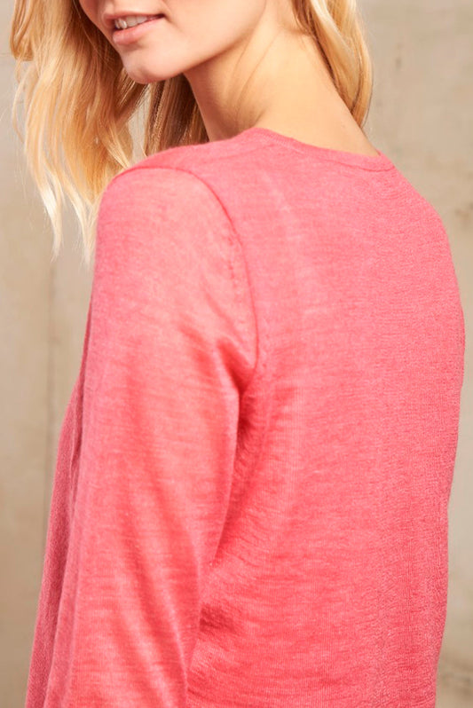 Pull Subtil en Baby Alpaga Couleur Fresa