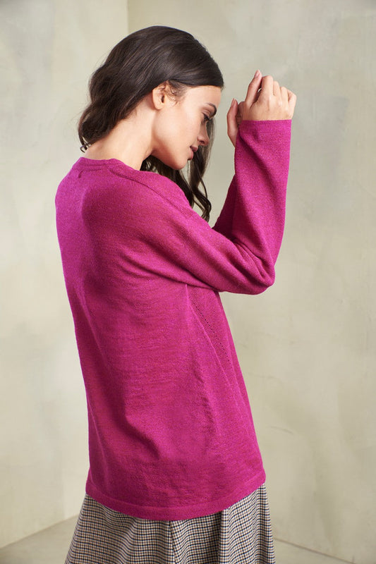 Pull Three en Baby Alpaga Couleur Capulina
