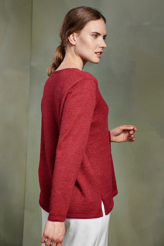 Pull Tessy en Baby Alpaga Couleur Cabaret