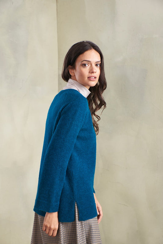 Pull Tania en Baby Alpaga & Soie Couleur Goblin