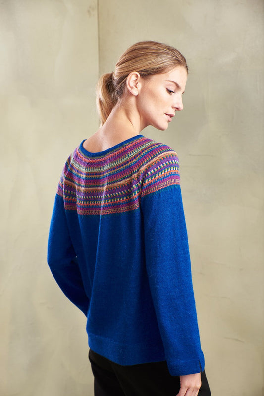 Pull Taupa en Baby Alpaga Couleur Blu