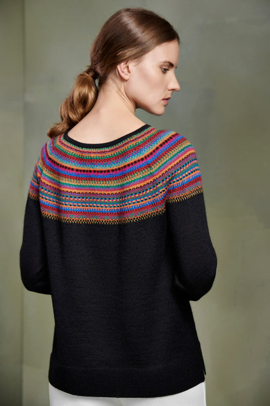 Pull Taupa en Baby Alpaga Couleur Black