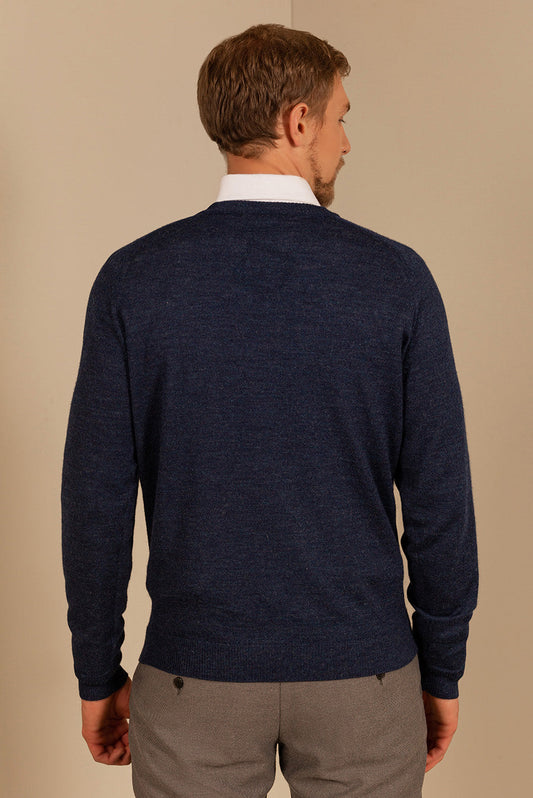 Pull Theo en Royal Alpaga Couleur Evening