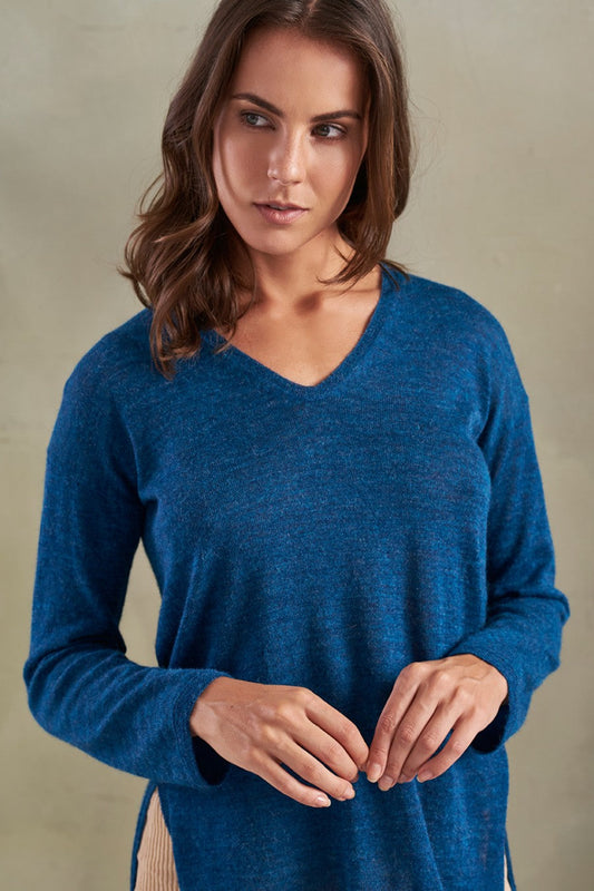 Pull Tunica en Baby Alpaga Couleur Orion