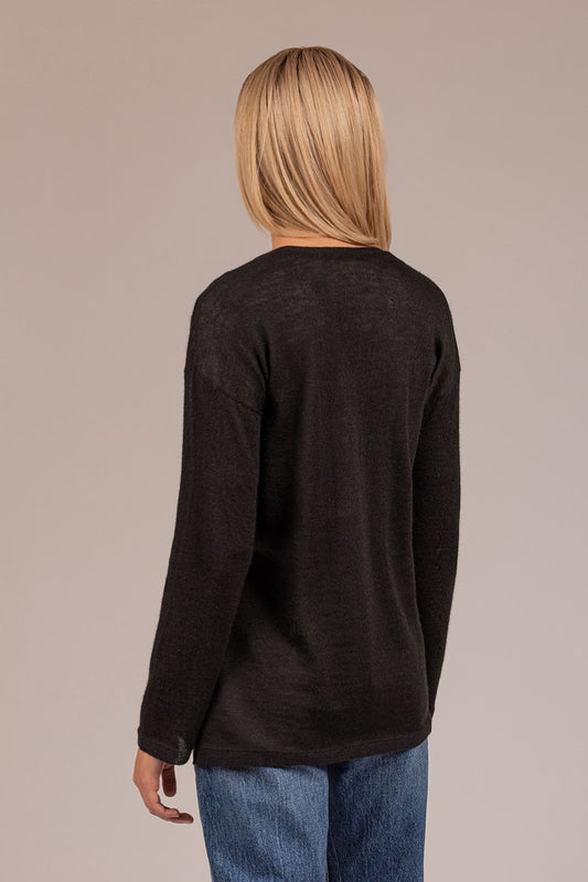 Pull Tunica en Baby Alpaga Couleur Black