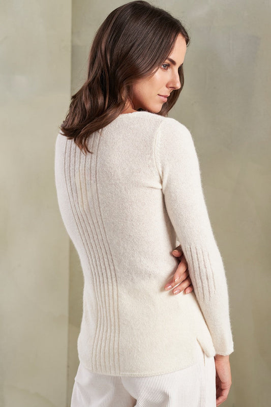 Pull Rosalie en Baby Alpaga Couleur Ecru