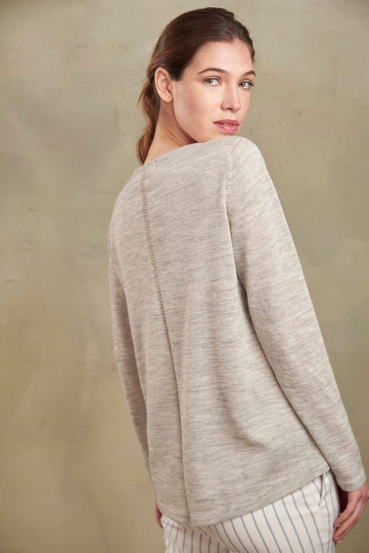 Pull Teach en Baby Alpaga Couleur Avena