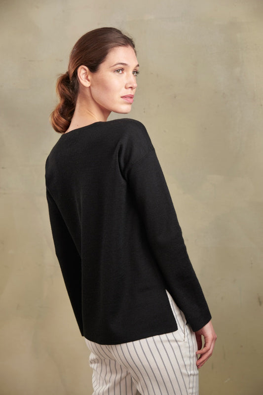 Pull Topaz en Baby Alpaga Couleur Black
