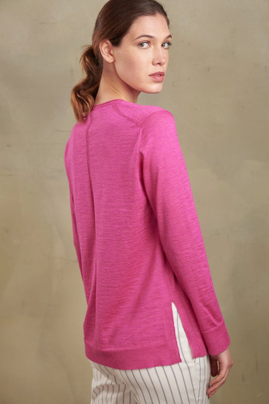 Pull Tribecca en Baby Alpaga Couleur Begonia