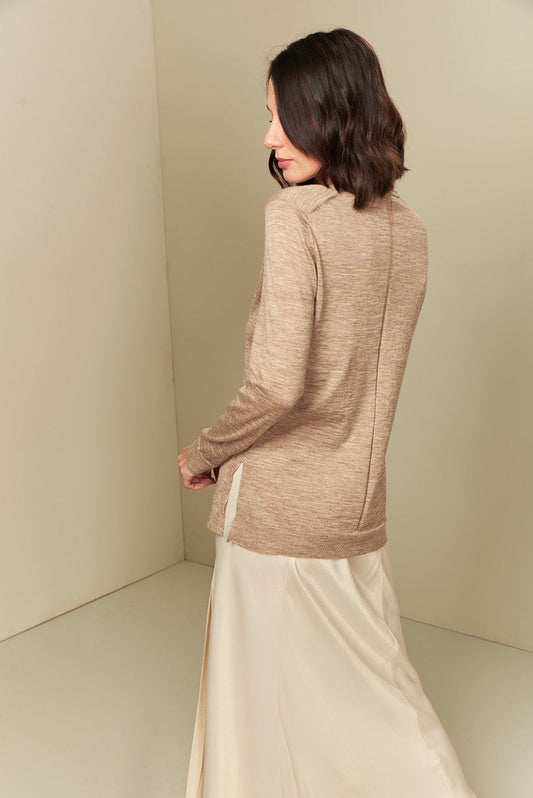 Pull Tribecca en Baby Alpaga Couleur Ajonjoli