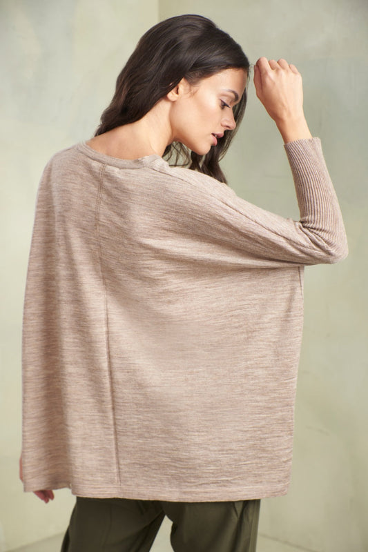 Pull Totem en Baby Alpaga Couleur Ajonjoli