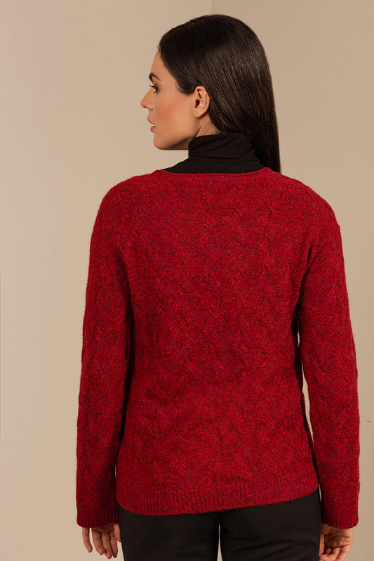 Pull Unattimo en Baby Alpaga Couleur Red Pepper