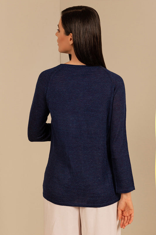 Pull Udine en Baby Alpaga Couleur Astral