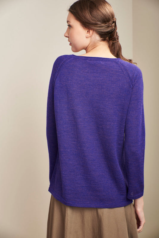 Pull Udine en Baby Alpaga Couleur Purple