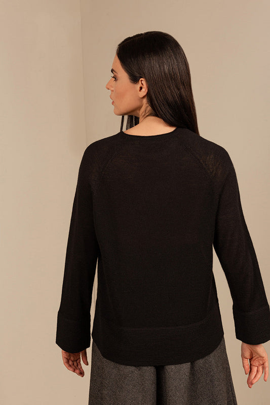 Pull Ullanta en Baby Alpaga Couleur Black