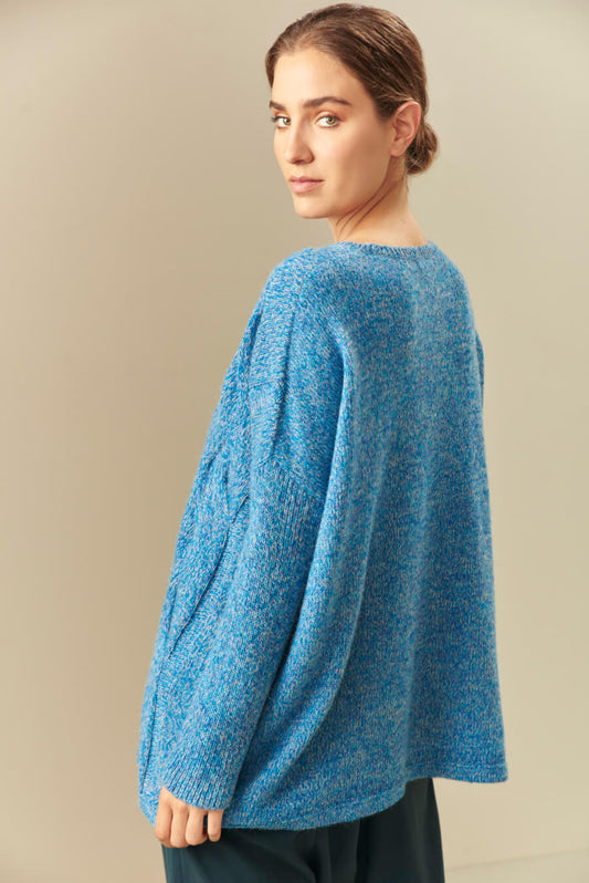 Pull Umbrella en Baby Alpaga Couleur Baltic