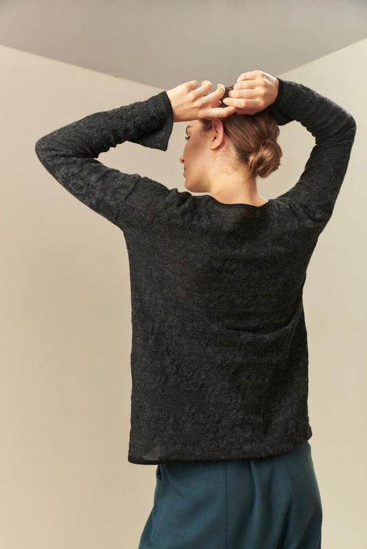 Pull Ulisses en Baby Alpaga Couleur Black