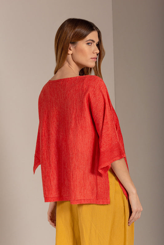 Pull Udson en Baby Alpaga Couleur Carrot