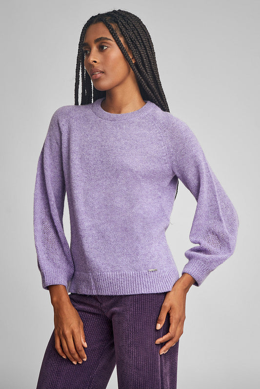 Pull Wake en Baby Alpaga Couleur Orchid