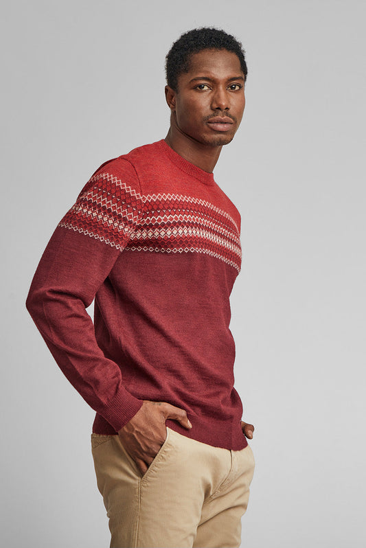 Wallace-Pullover in der Farbe Bloodstone aus Baby-Alpaka