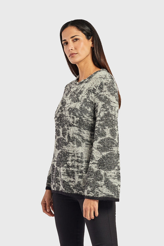 Pull Wild en Baby Alpaga Couleur B&W
